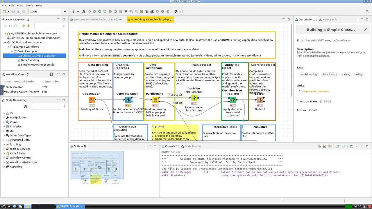 Knime screenshot 2