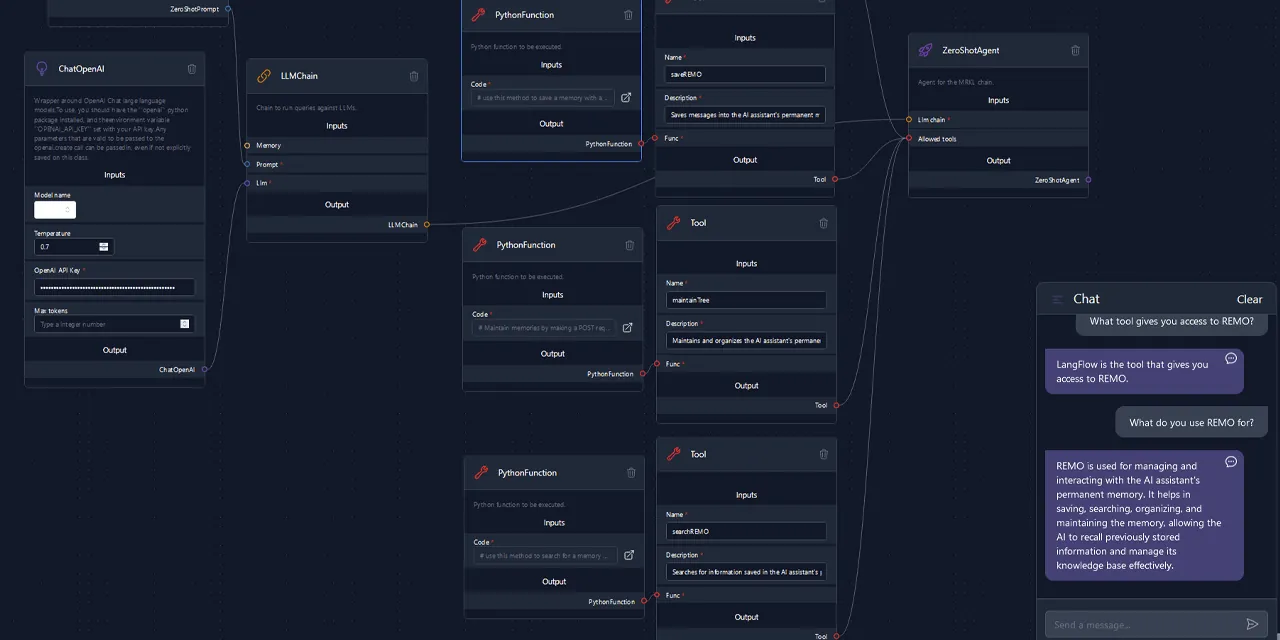 Langflow interface