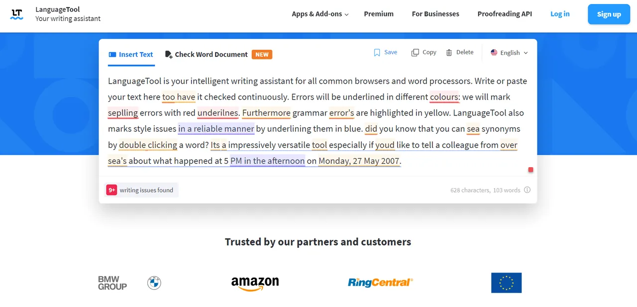LanguageTool interface