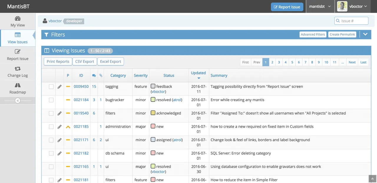 MantisBT screenshot 2