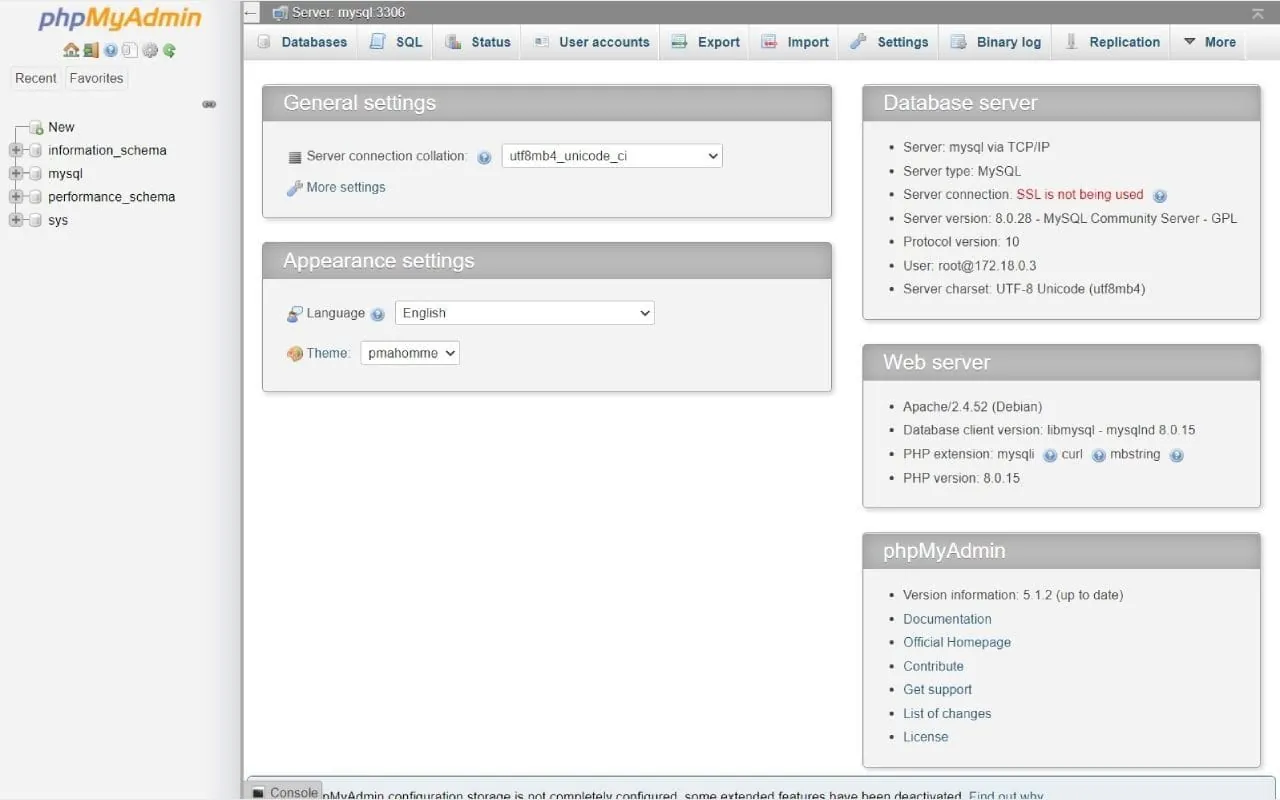 MariaDB screenshot 2