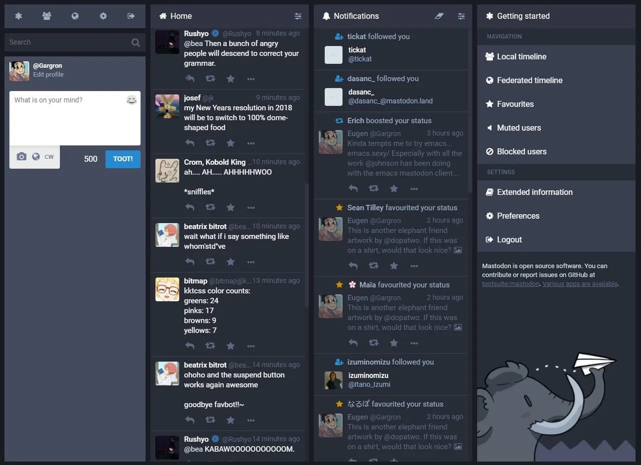 Mastodon screenshot 2