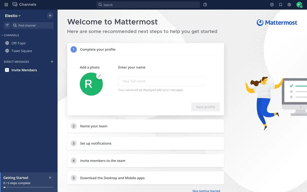 Mattermost interface