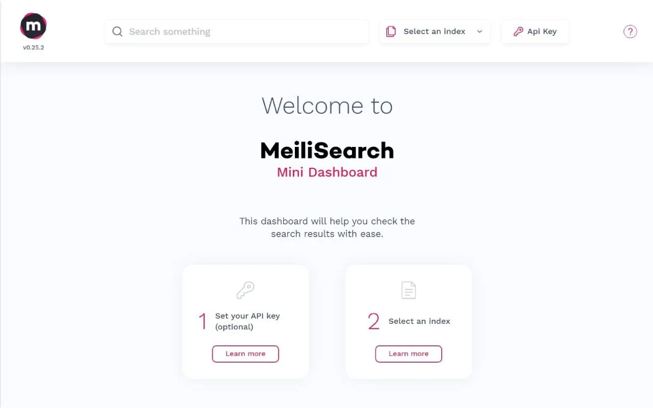 Meilisearch interface