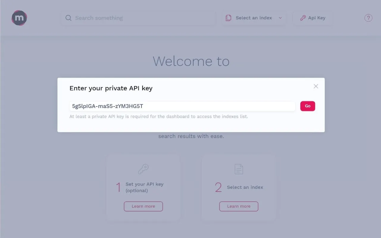 Meilisearch screenshot 2
