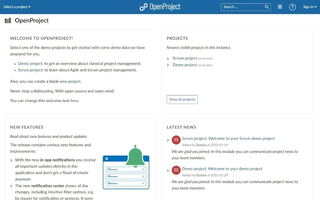 OpenProject screenshot 2