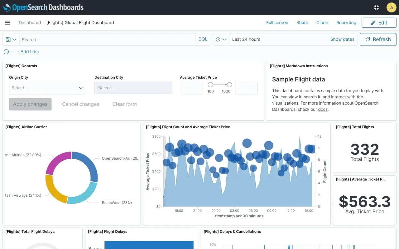 OpenSearch screenshot 2