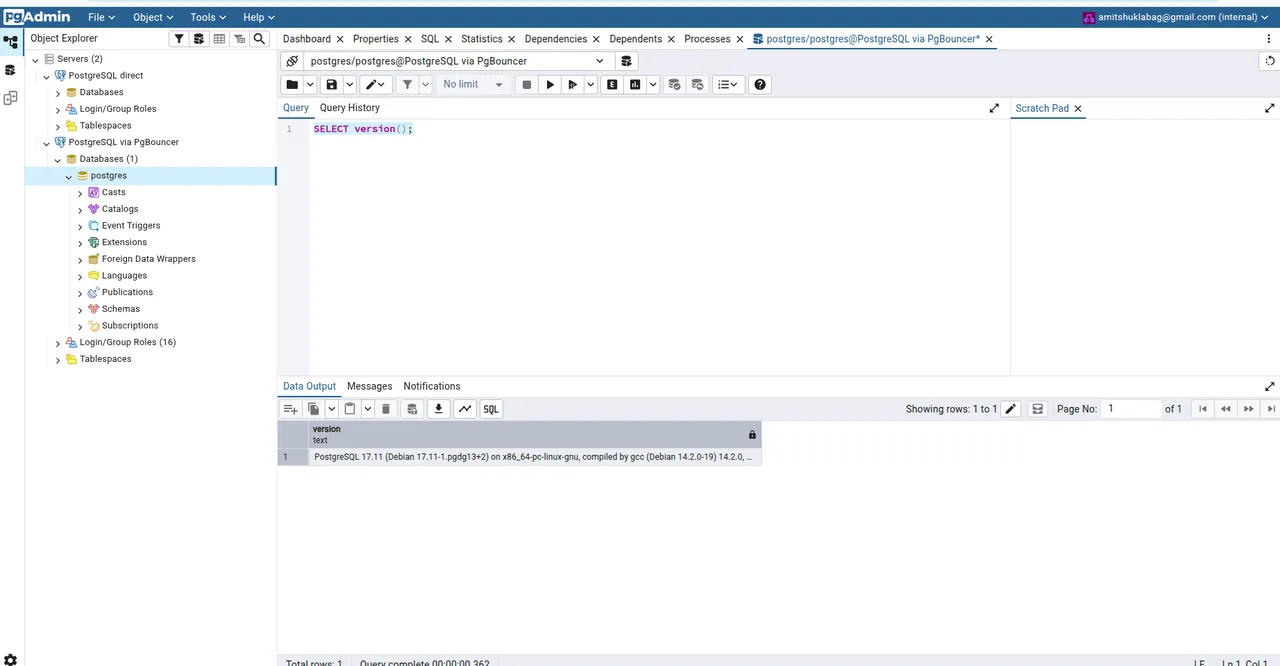 PgBouncer screenshot 2
