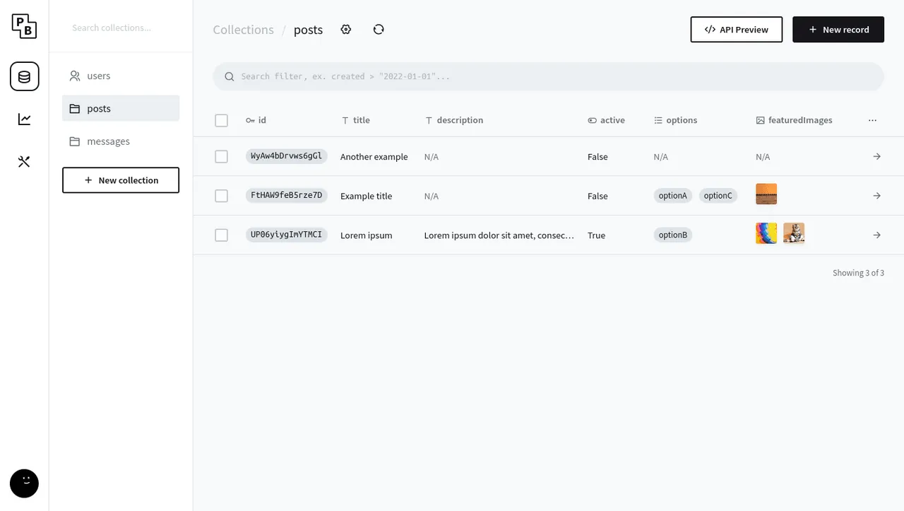 PocketBase screenshot 2