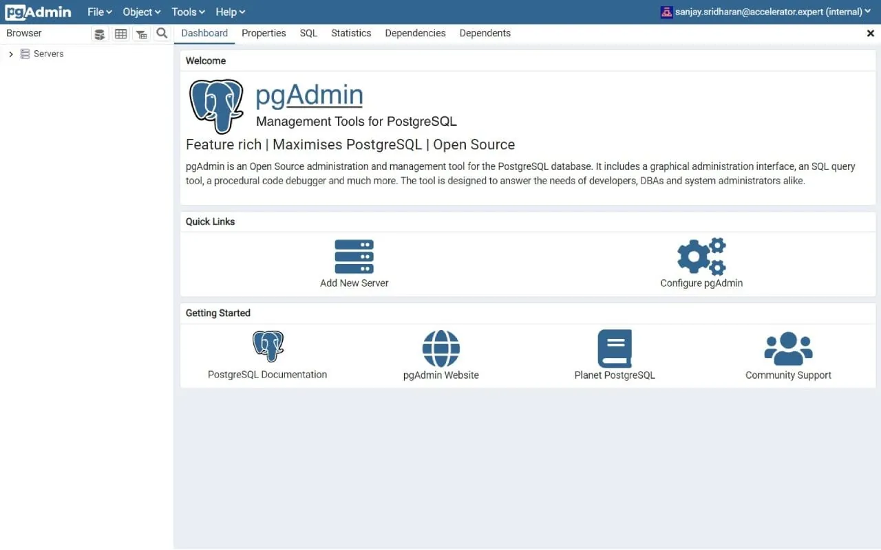 PostgreSQL interface