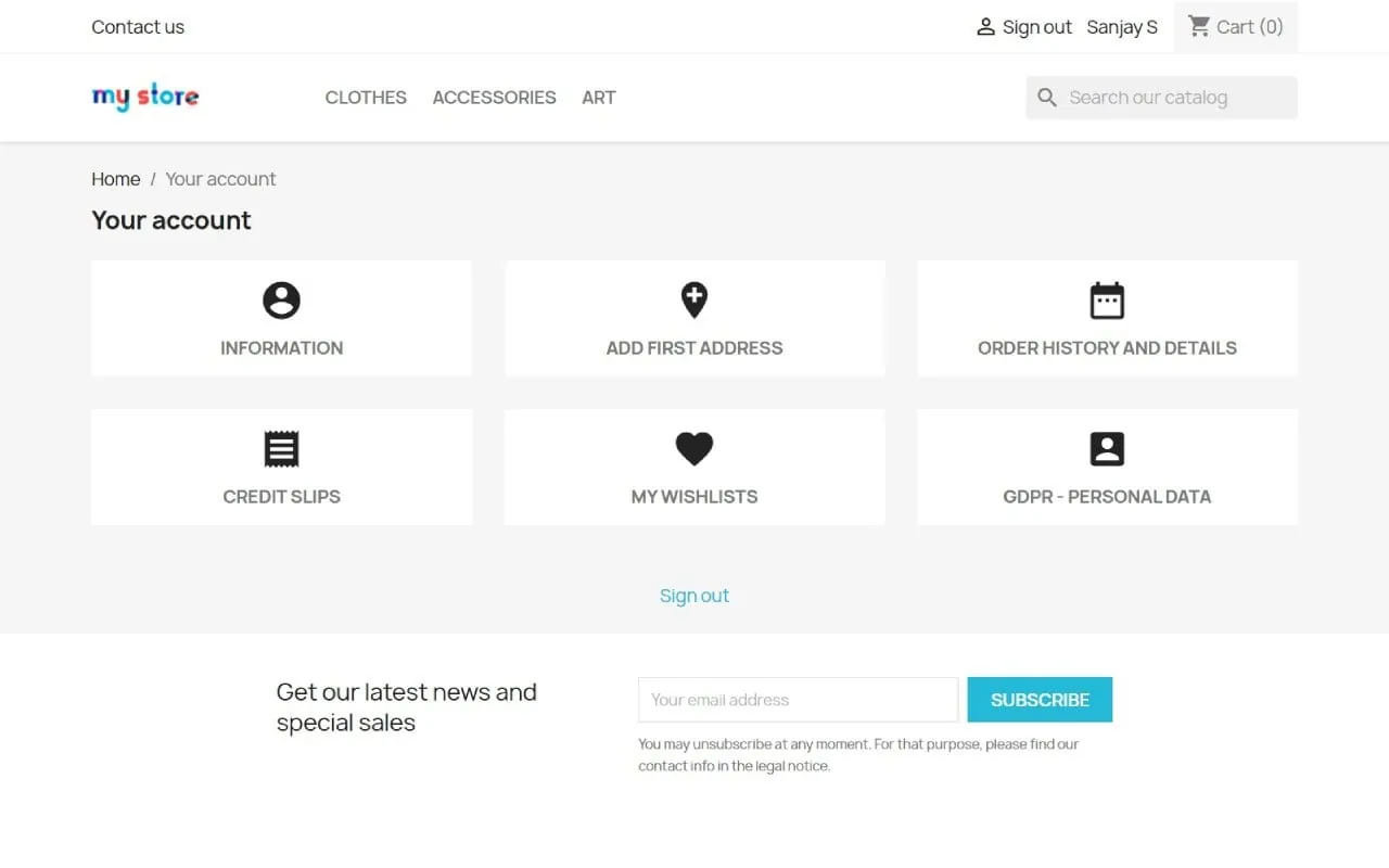 Prestashop screenshot 2