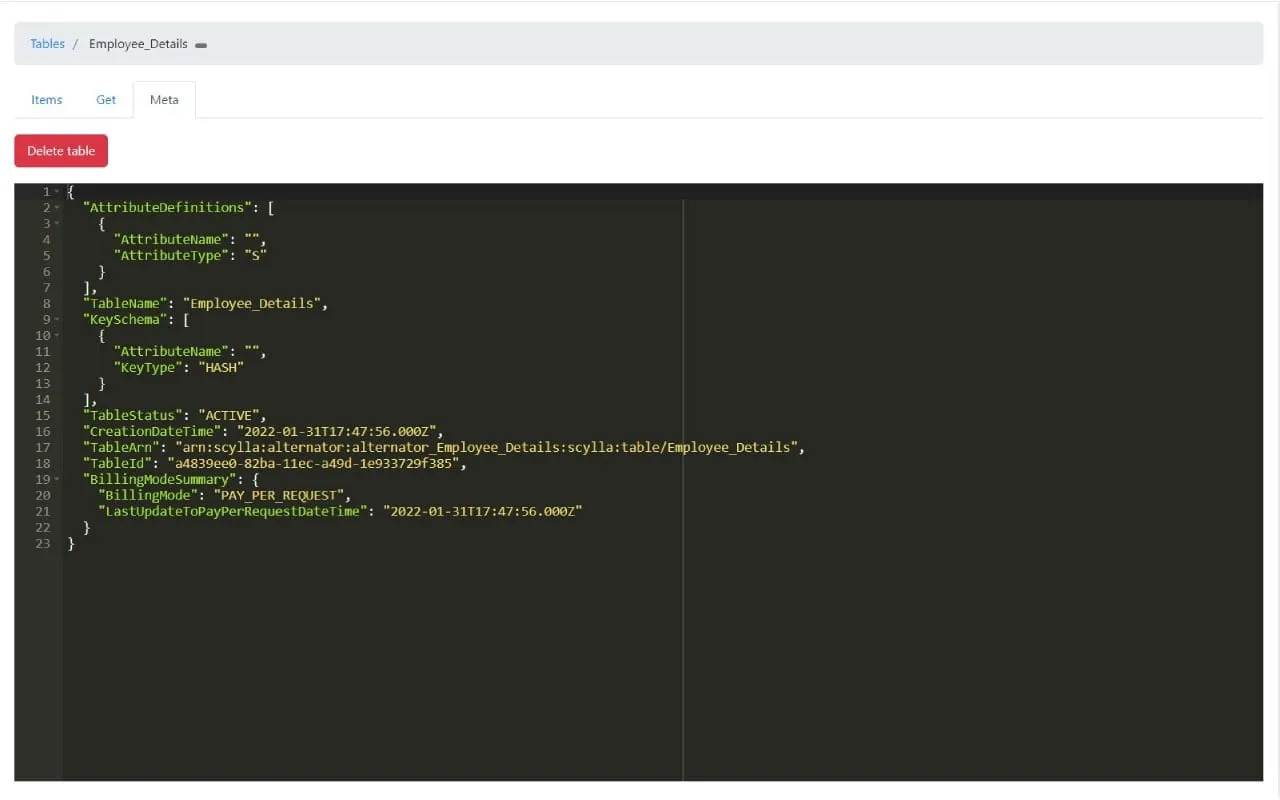 ScyllaDB screenshot 2