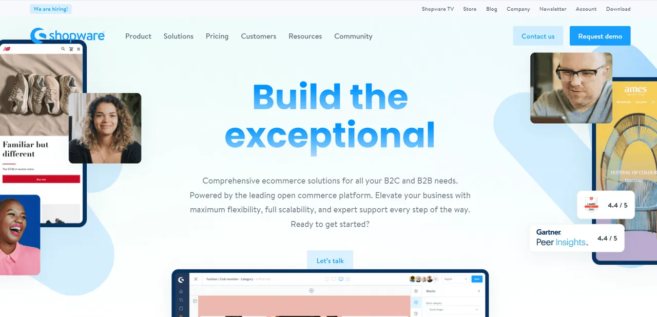Shopware interface