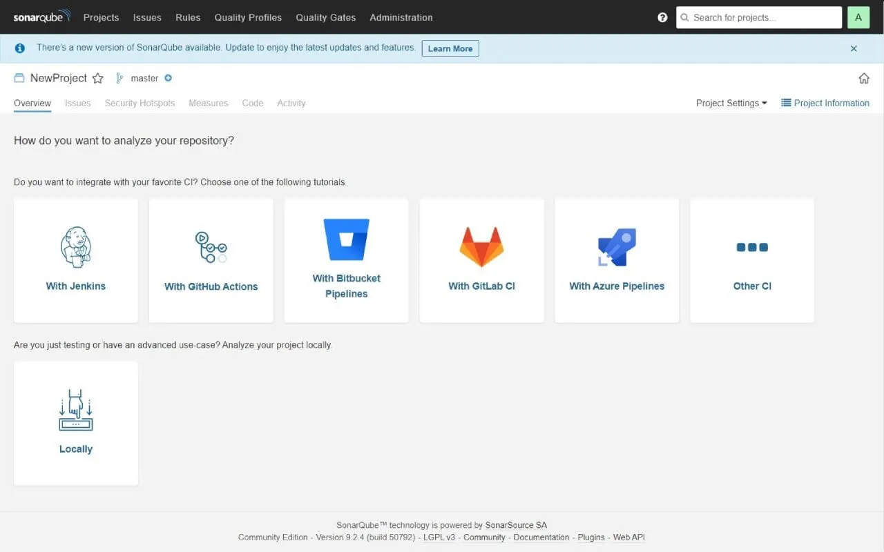 SonarQube screenshot 2