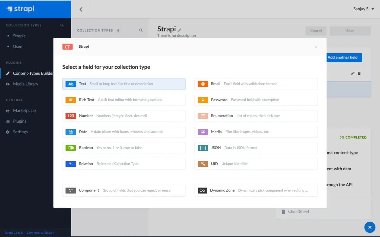 Strapi screenshot 2