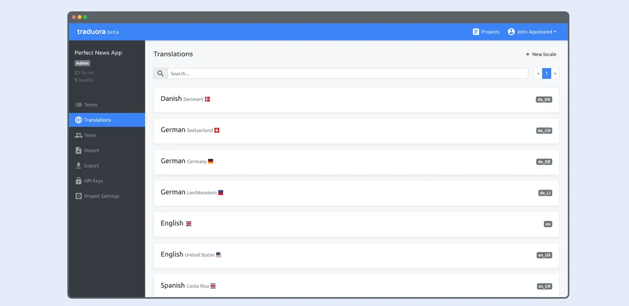 Traduora screenshot 2