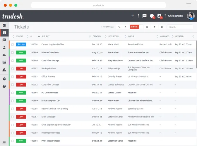 Trudesk screenshot 2