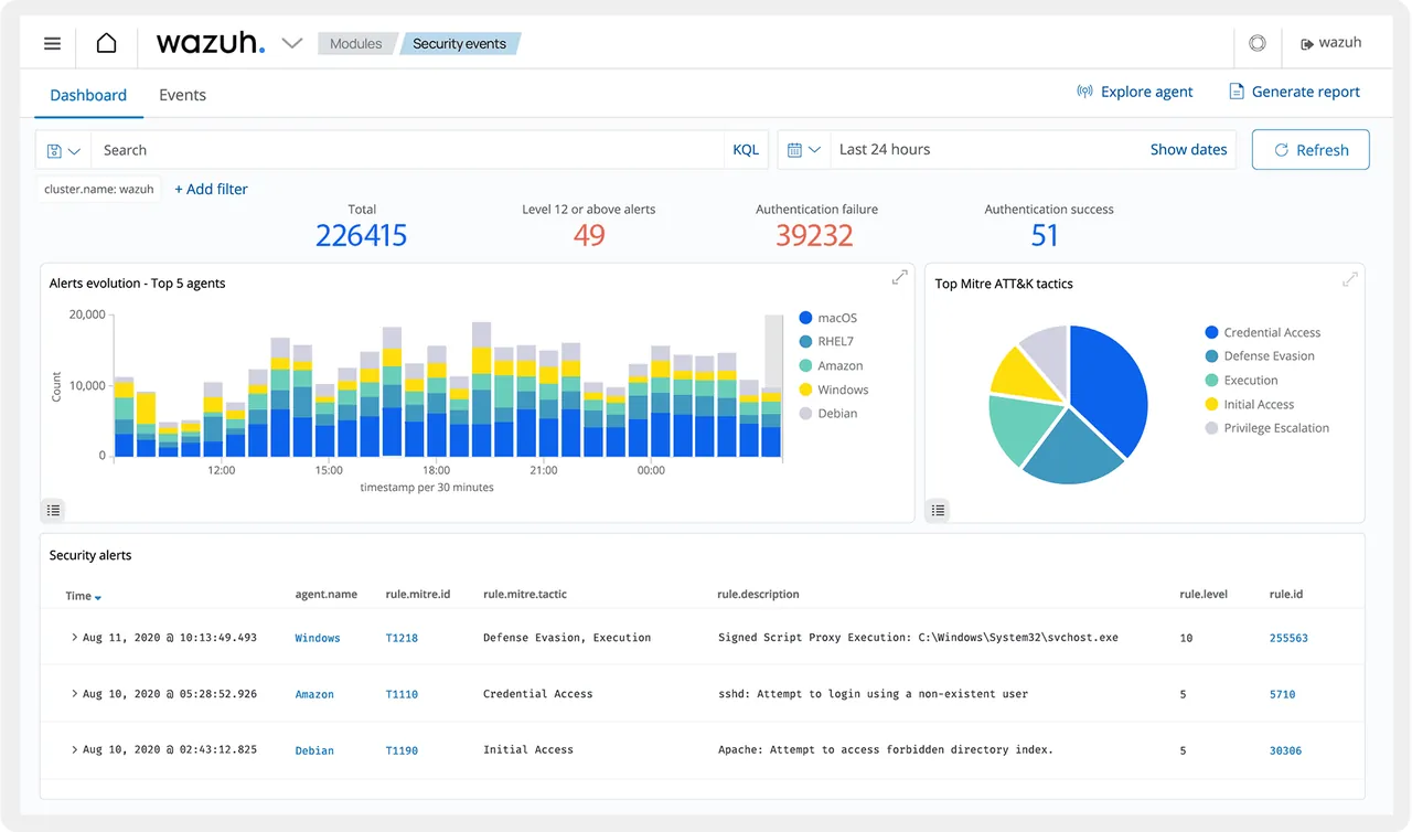 Wazuh interface
