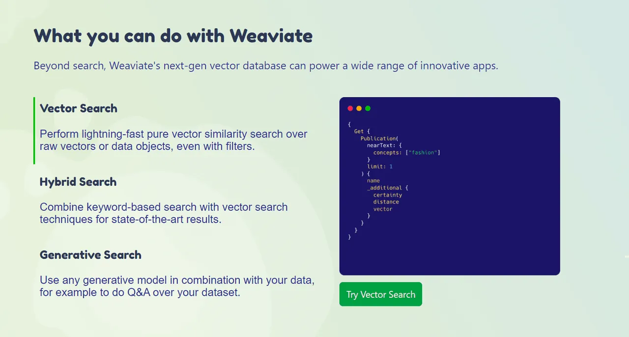 Weaviate interface