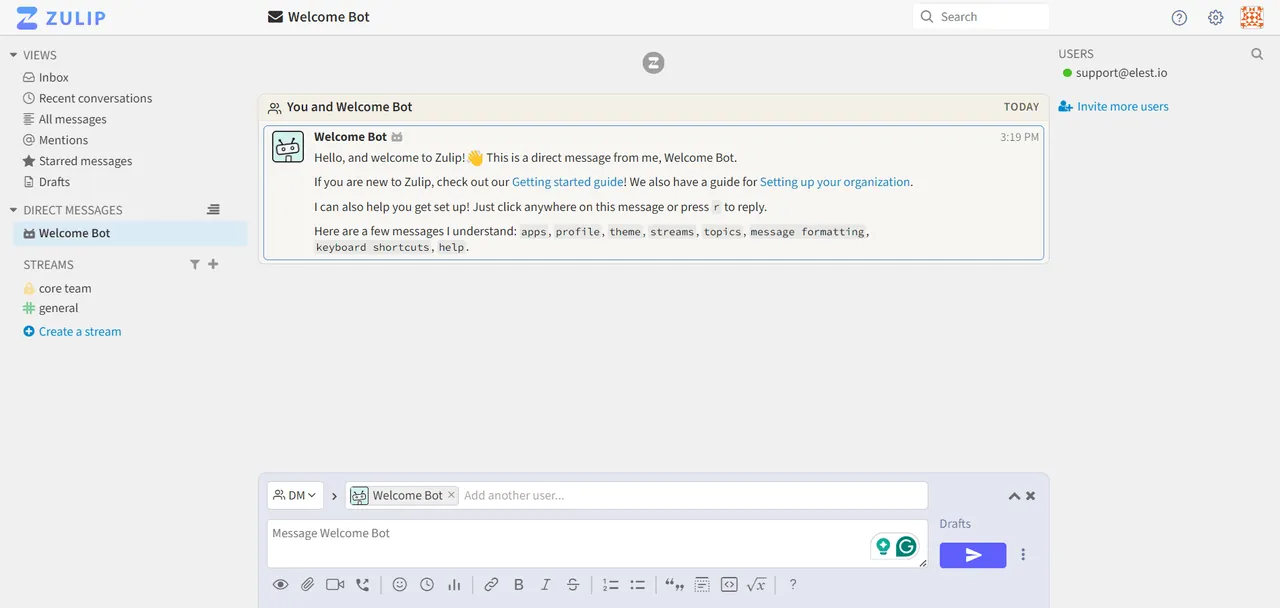 Zulip screenshot 2